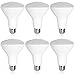Maxxima LED BR30 65 Watt Equivalent Dimmable 8 Watt Light Bulb Warm White 720 Lumens Energy Star, 3000K (Pack of 6)