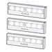 ORIA Motion Sensor Light, 6 LED Sensing Closet Light, Stick Anywhere Stairs Light, Battery Powered Night Light, Safe Light with Magnetic Strip for Bathroom, Cabinet, Wardrobe, Basement, 3 Pack, White