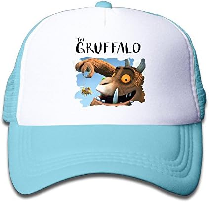 Custom Personalized Mesh Cute Bull Football Caps Hat SkyBlue