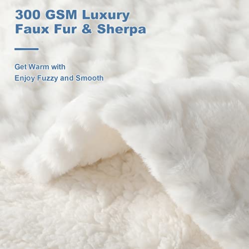 Electric Heated Blanket Luxury Faux Fur Sherpa Fast Heating Blanket ETL