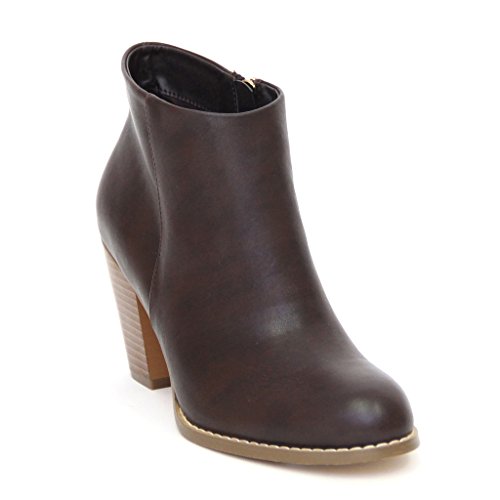 DOOBALLO Women's Sidney Ankle Bootie Mahogany 6M US