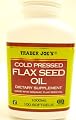Trader Joe's Cold Pressed Flax Seed Oil Dietary Supplement Made with Organic Flaxseed Oil 1000 Mg / 100 Softgels No Gluten Ingredients Used Many Health Benefits !!!!!