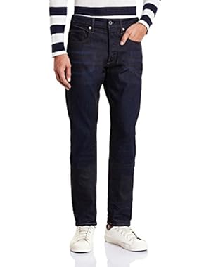 Men's 3301 Tapered Fit Pant in Visor Stretch Denim Dk Aged