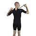 Seavenger Navigator 3mm Shorty | Short Sleeve Wetsuit for Men and Women | Surfing, Snorkeling, Scuba Diving (Scuba Black, Men's 2X-Large)