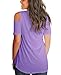 Aolakeke Cold Shoulder Short Sleeve Casual Cold Shoulder Tunic Tops Loose V Neck Criss Cross Blouse Shirts