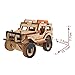 Dlong 3D Wooden Model Toy Building Kit DIY Assembly Construction Jigsaw Puzzle Woodcraft Car Kit Set Wooden Puzzle Model Kit Toy