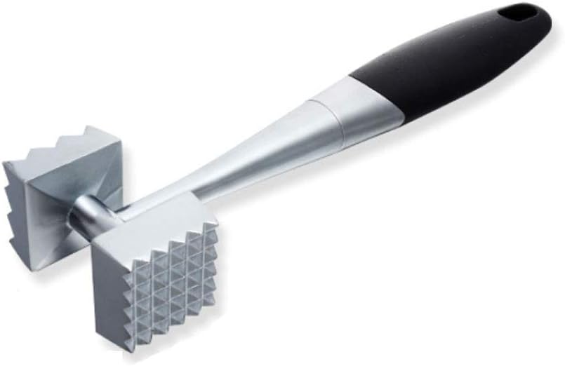 Meat Tenderizer Zinc Alloy Double-sided Meat Tenderizer Stainless Steel Meat Mallet Heavy Duty Meat Hammer Softener, Meat Pounder For Tenderizing Steak, Beef, Chicken, Lamb And Minced Meat Tenderizer