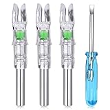 aokur 3PCS Automatic Led Lighted Nock Compound Bow Arrow Nock for Hunting Shooting (Green)
