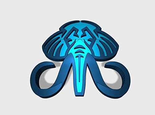 shapeways 60x Mastodon - Shoulder Insignia Pack, Smooth Fine Detail Plastic