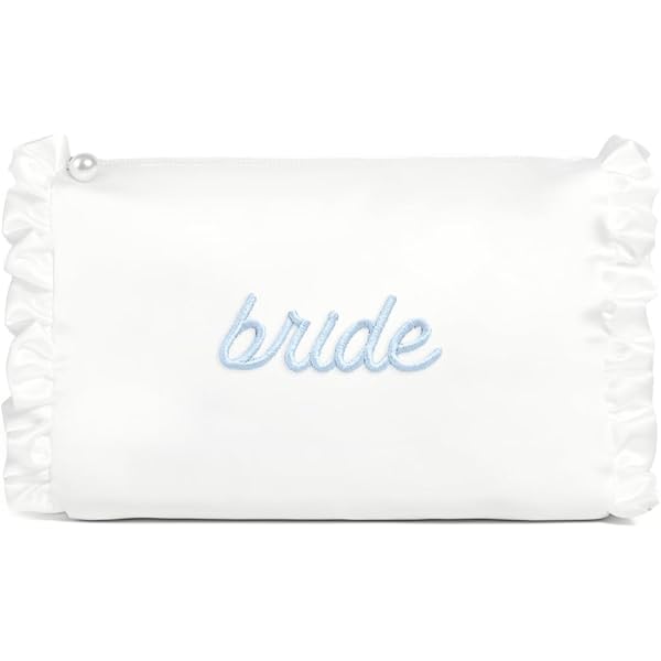 Wedding Happy Tears Handkerchief - Embroidered Something Blue Keepsake For Bridal Party