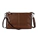 Befen Women's Genuine Leather Smartphone Wristlet Crossbody Wallet Clutch with Crossbody Strap/Wrist Strap - Brown