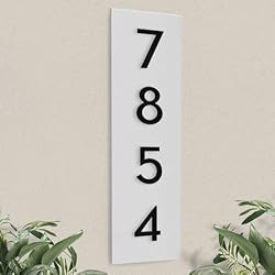 Self-adhesive House Number,5 Inch Black House