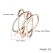 OPK Jewelry Personality Rose Gold X Criss Cross Long 14mm Woman Party Rings Band,Size 5-8