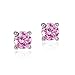 Sterling Silver Cubic Zirconia 4mm Round Stud Earrings