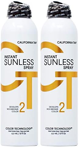 California Tan Intant Sunless Spray 6oz (Pack of 2)