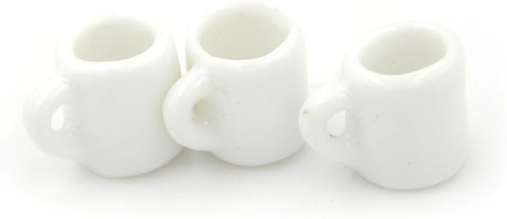 SNNplapla 3pcs Dollhouse Miniature Coffee Tea Mugs Cup Mini Kitchen toy