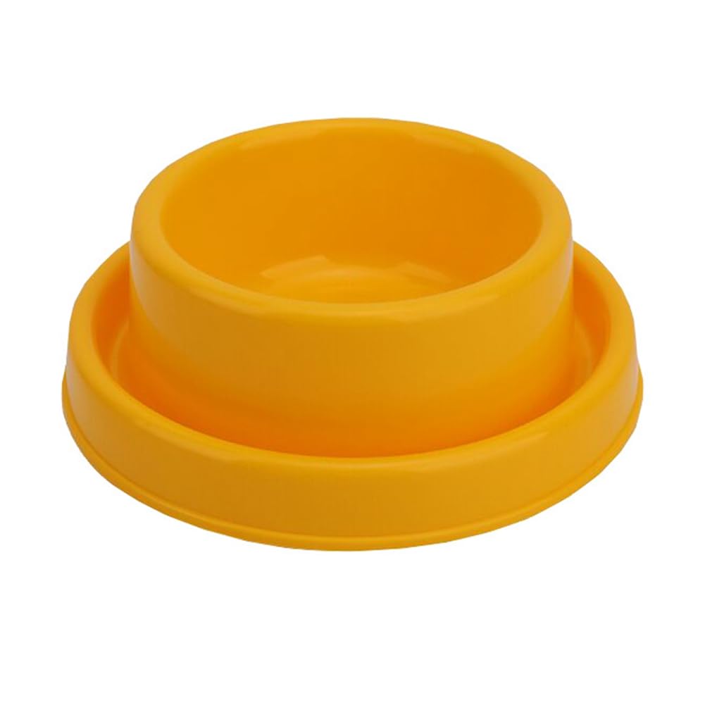 Photo 1 of GRPET Ants Away Dog Bowl Cat Puppy Food Bowls Round No Spill Eating Feeder for Small Animals Yellow S