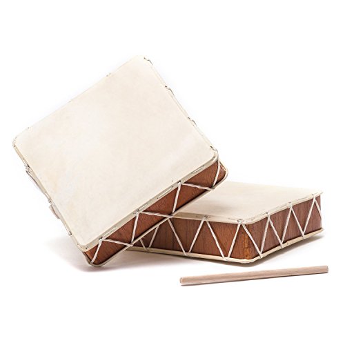 Peruvian Square Two-Sided Hand Drum