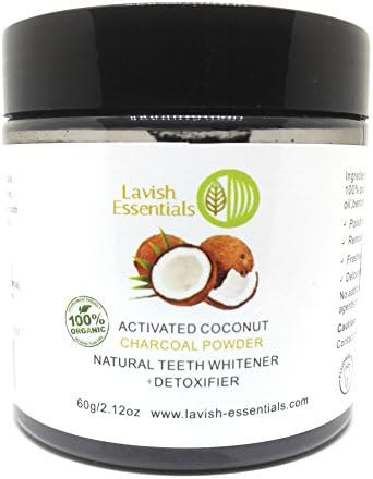 Natural Activated Teeth Whitening Charcoal With Organic Coconut Activated Charcoal And Bentonite - Coconut Tooth and Gum Powder for Whiter Stronger Healthier Teeth.
