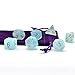 Cusdie 7Pcs/Set Polyhedral Dice Set Translucent Clouds DND Dice Set D&D Dice for Dungeons and Dragons RPG Game (Blue)