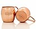Moscow Mule Copper Mugs - Gift Box Set of 2 - 100% Extra Heavy Solid Copper - Hammered Finish - Premium Quality - 16 Ounce - Barware by Silky Copper
