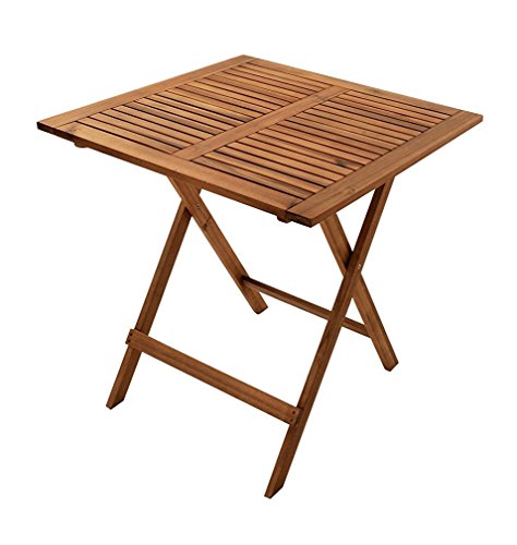 SAM 3-TLG. Gartengruppe Camelia, Akazien-Holz, 1x Tisch 62x62 cm + 2X Klappsessel, Set klappbar, massives Balkonset, 4251267241903, braun, 3tlg. balkonset Camelia – Bild 4