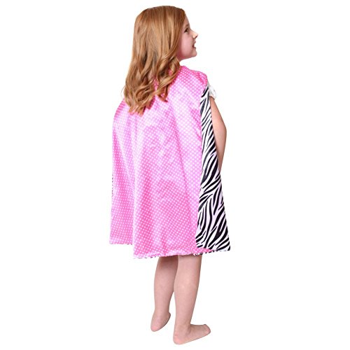 Zebra & Pink Reversible Birthday Princess Crown Cape