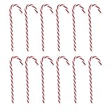 BinaryABC Plastic Candy Cane Ornaments,Christmas