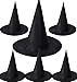 VANVENE☀☀ 6Pcs Halloween hat， Adult Womens Black Hat For Halloween Chrismas