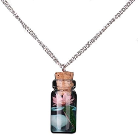 Bobury Luminescent Decoration Drift Bottle Luminous Pearl Plant Dried Flower Pendant