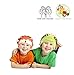 Charlxee Kids Headphones Cozy Foldable Headphone Headband Toddler Headphones for Air Travel or Home -Orange Fox
