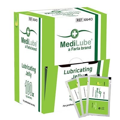 MediLube Steriled Lubricating Jelly Water Based Lubricating Jelly Sachets 100 x 5g