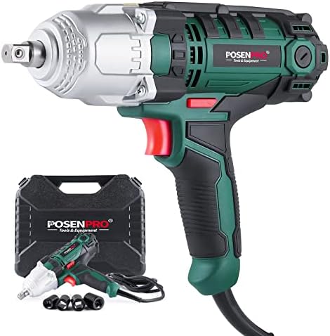 POSENPRO Electric Impact Wrench, 1/2-Inch with Detent Pin Anvil