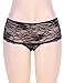ohyeahlady Women Lace Thongs Panties Plus Size Underwear Sexy Knickers Tangas Black 6X-Large=US 16-18