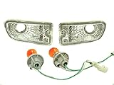 REVi MotorWerks Crystal Clear Chrome Housing Front Bumper Signal Lights by DEPO fit for 1999-2001 Subaru Impreza 2.5RS