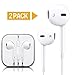 in-Ear Earbuds Headphones, Parmeic 2 Pack Wired Earphones Stereo Bass Noise Cancelling Ear Buds Headsets with Microphone and Volume Control Compatible with iPhone 6 6s 5s and All 3.5mm Phones (White)thumb 1