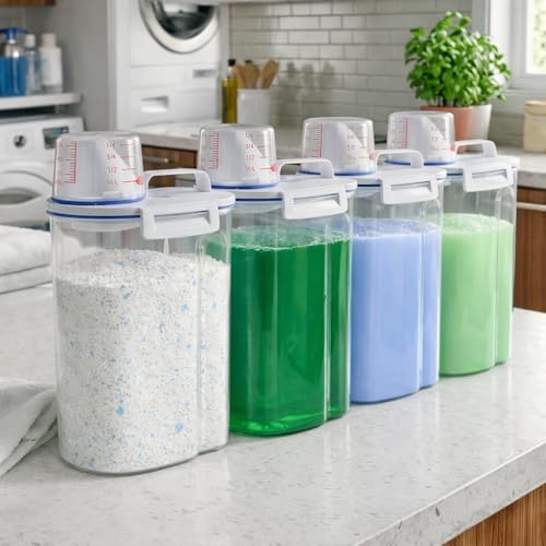 Kit 3 Unids Potes Herméticos 2,5 Litros Organizador Para Cozinha e Lavanderia