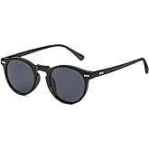 Gleyemor Vintage Polarized Sunglasses for Men Round Sunglasses UV400 Protection Retro Hand-crafted Acetate Frame