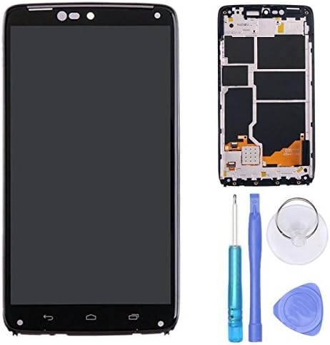 SPHENEL LCD Display And Digitizer Touch Screen Assembly With Frame For Motorola Moto Droid Turbo XT1254 Maxx XT1225
