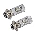 80W Super White LED Headlights Bulbs Upgrade - Yamaha ATVS YFM350 400 450 660 700 Raptor Blaster 200 Banshee 350