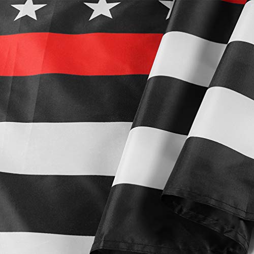 duduta Lightweight Thin Red Line USA Flag 3x5 ft, Double-Side Print Honoring Firefighter Flag Outdoor Indoor, Brass Grommets Fade Resistant