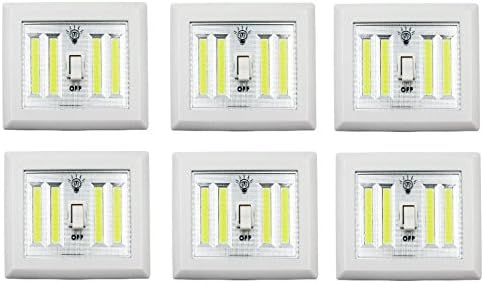 COB Dual LED Wireless Night Light With Switch - 6 PACK