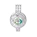 10pcs Silver Pearl Cage Locket Pendants, Essential Oil Diffuser DIY Necklace Bracelet Jewelry Making Craft, Bulk Beads Aromatherapy Diffuser Charms Gifts for Women Girls (Clock)