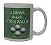 Rogue River Tactical Best Funny Golf Coffee Mug Always Wash Your Balls Novelty Cup Joke Great Gag Gift Idea For Office Work Adult Humor Employee Boss Golfers