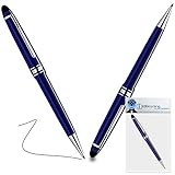 iTALKonline Vodafone Smart Tab 10 Blue PRO Captive Touch Tip Stylus Pen with Rubber Tip with Roller Ball Pen