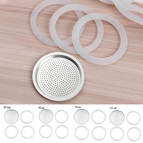 3/6/9/12 Cup Silica Gel Gasket Seal Ring_Aluminum Filters For
