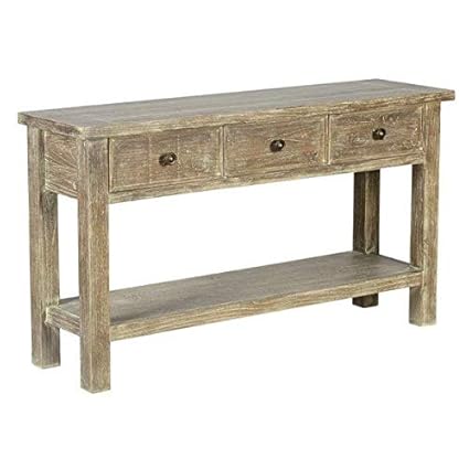 Amazon Com 3 Drawers Reclaimed Pine Wood Console Table Hand