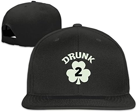 YYxin1xu YY0XXAD Hat Drunk 2 - Funny ST.Patricks Day Hat Snap-Back Hip-Hop Cap Baseball Hat Head-Wear Cotton Trucker Hats Black