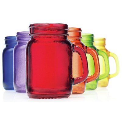 He mason jar shooter glass (set of 6), assorted colors