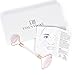Rose Quartz Face Massage Roller + Ebook Guide | Jade Beauty Roller | Eye Puffiness Treatment | Crystal Quartz Natural Skincare | The Perfect Birthday - Christmas Gift
